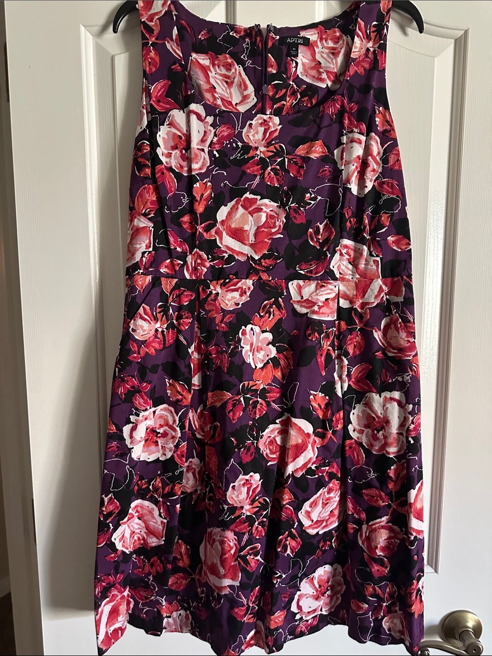 Apt. 9 Purple Dress with Pink & Red Roses